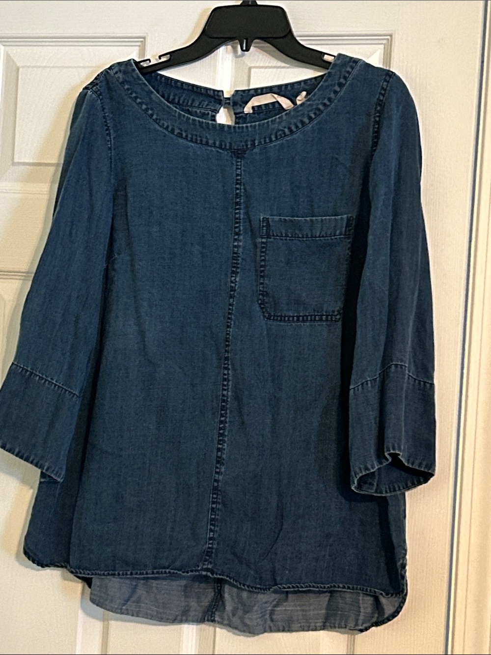 Soft Surroundings women’s Blue Denim Tunic with Pocket